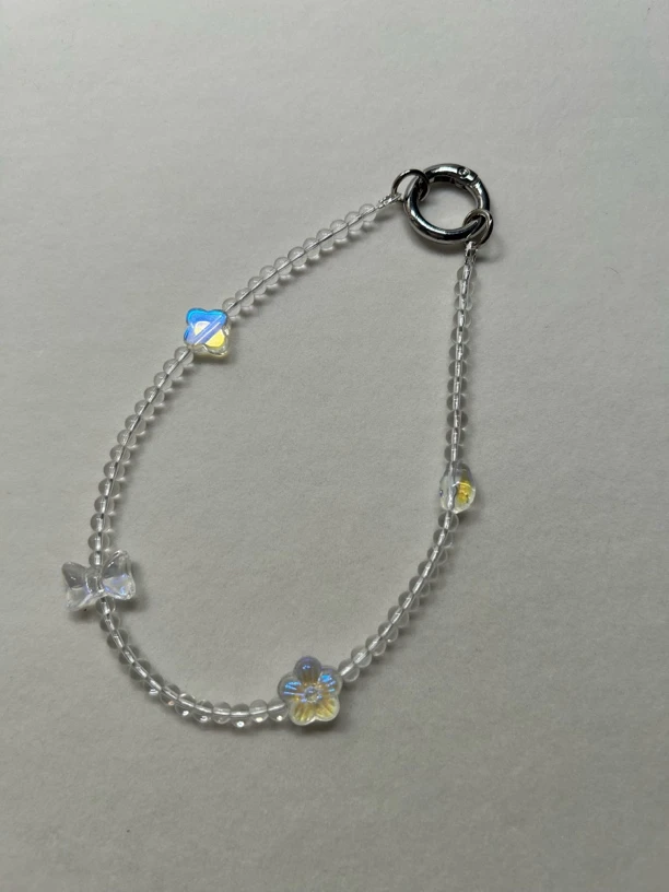 a14 透明手机链  清新透白配幻彩  夏日容易搭配