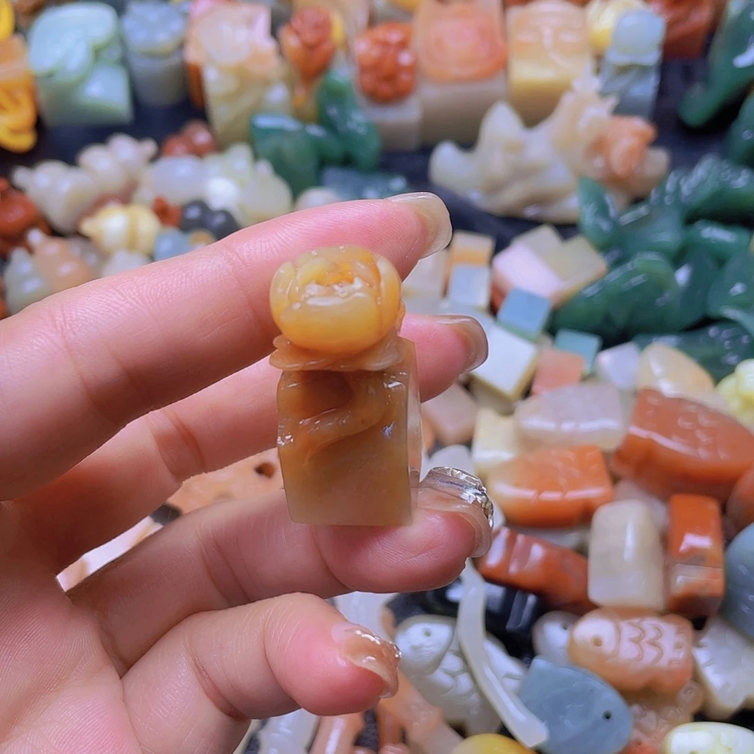 青田石印石花开富贵