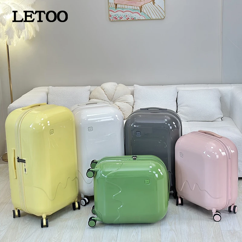 letoo网红雪糕箱行李箱20寸登机箱学生女出游拉杆箱大容量旅行箱