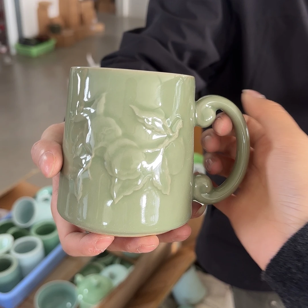 龙泉云间青瓷小米茶器