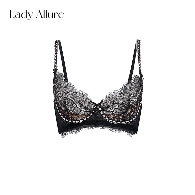「LA」情迷巴黎*法式浪漫性感蕾丝软钢圈文胸纯欲聚拢舒适内衣女