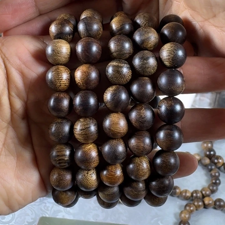 手串沉香拥*白棋虎纹瘤