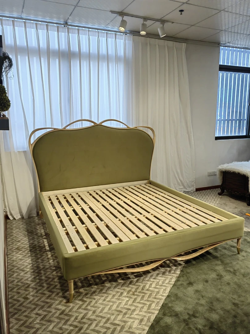 法式 美式实木飘带床