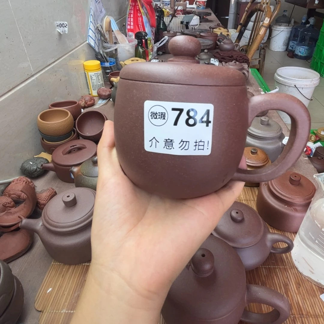 茶壶紫砂紫泥盖杯400cc左右
