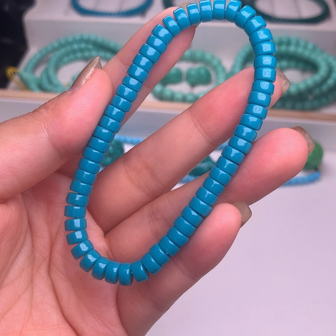 十堰蓝花花松石未镶嵌