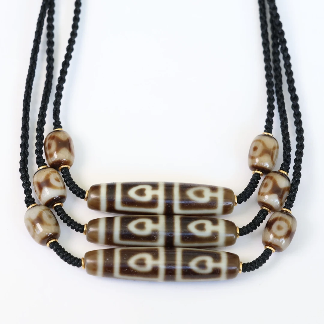 大菩提心四眼天珠玛瑙链（单条价）多样性发其一