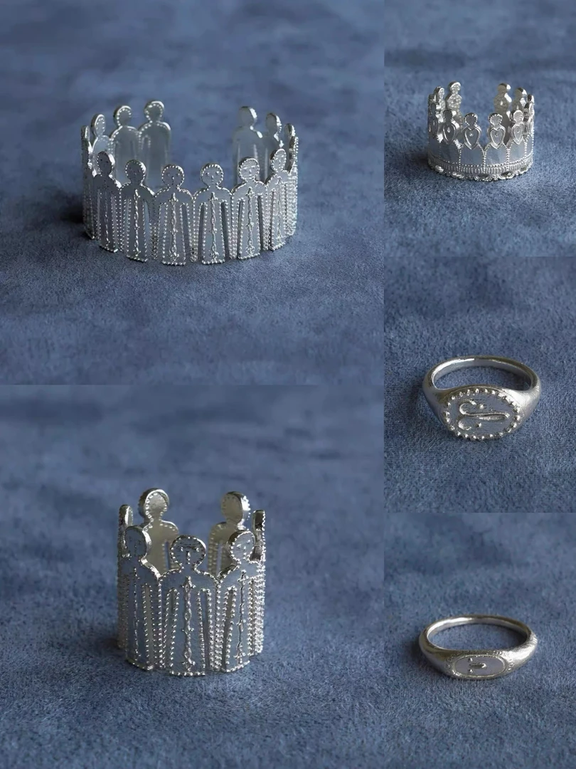 吊坠925银 自留款 戒指 胡椒盐 925 银 系列 项链 女士设计师品牌