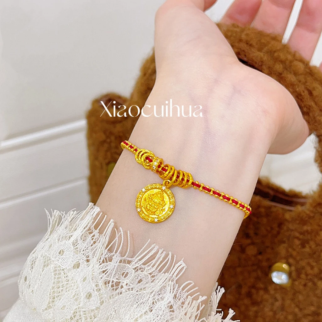 【红色盘缠黄米米】可调节经典古法手工重工百搭编绳女生饰品 diy