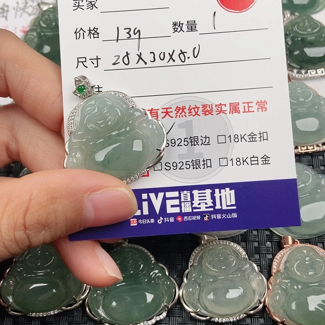 翡翠银S925镶嵌颈饰