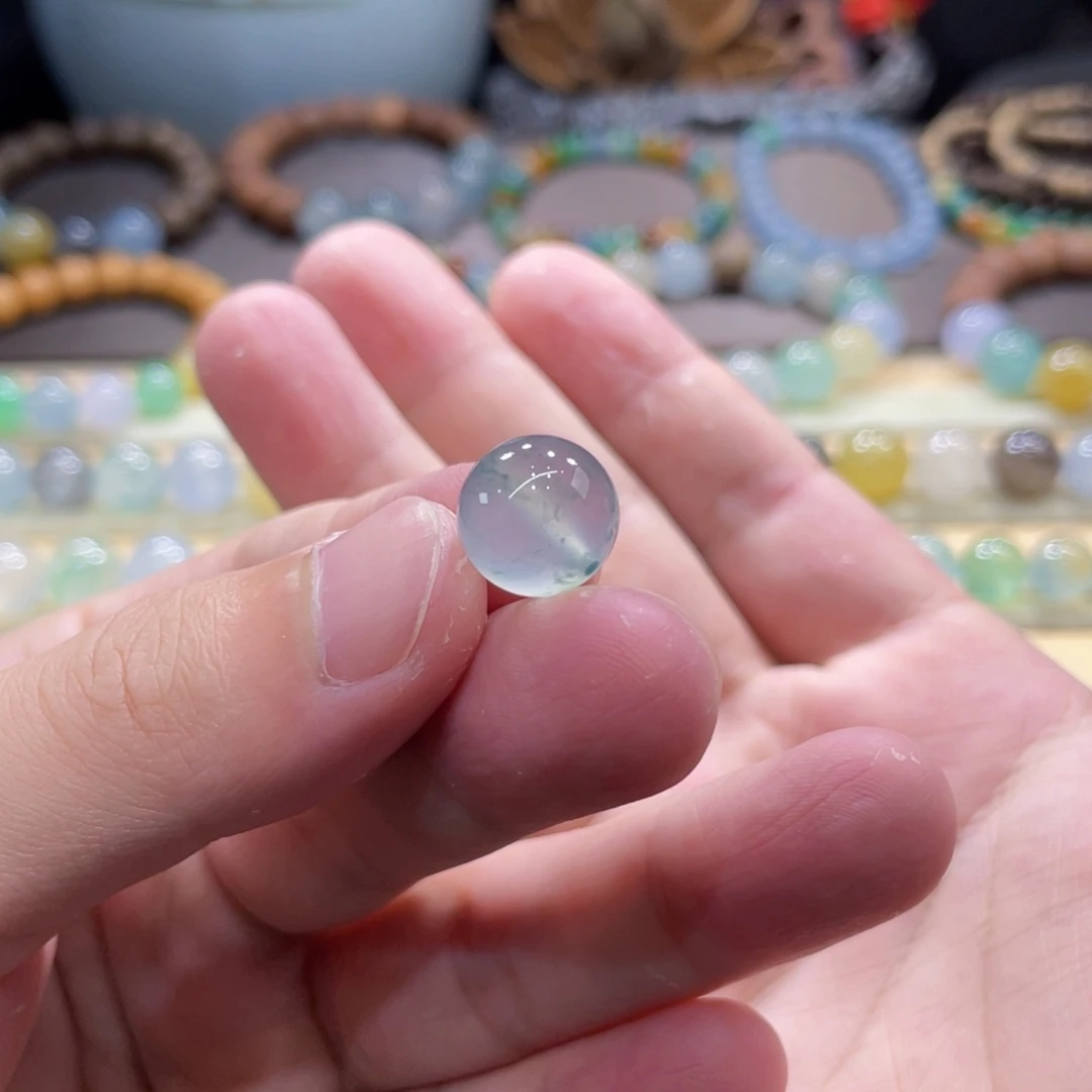 翡翠未镶嵌手链冰飘花