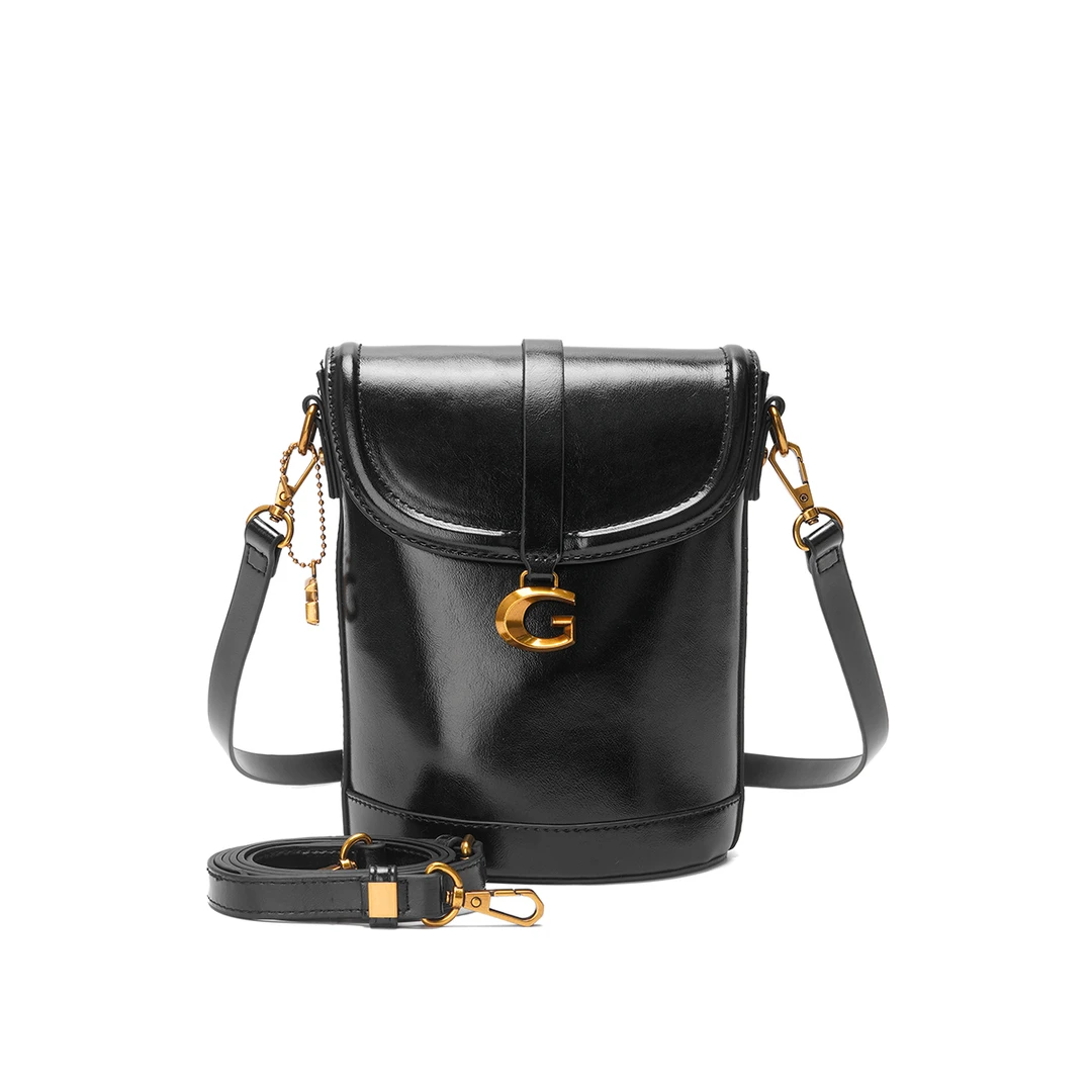 2025新款百搭时尚高级感手提单肩斜挎女包5332#黑色