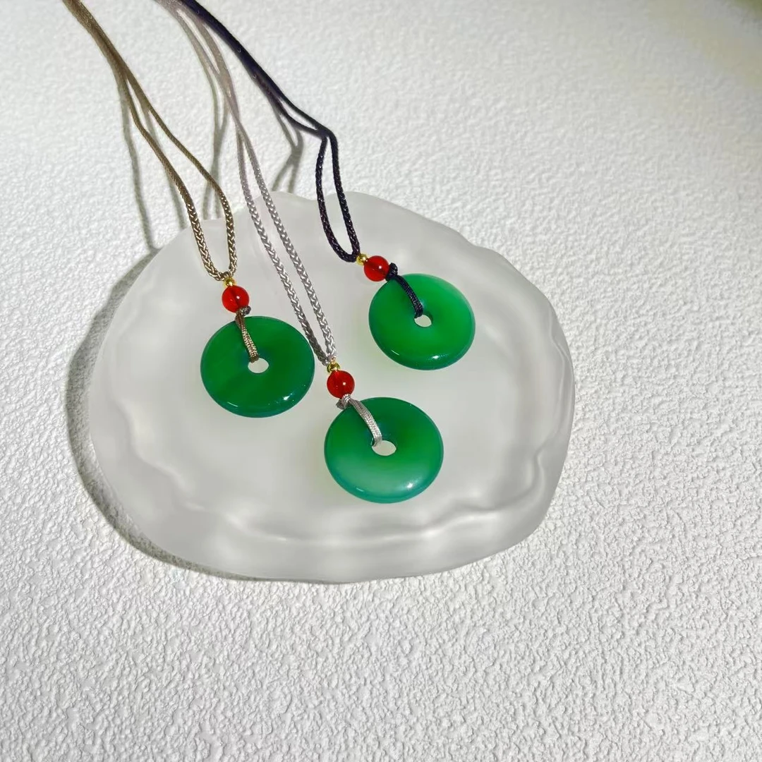 天然玉石 冰透平安扣吊坠 多样性发货 拍一发一 M206