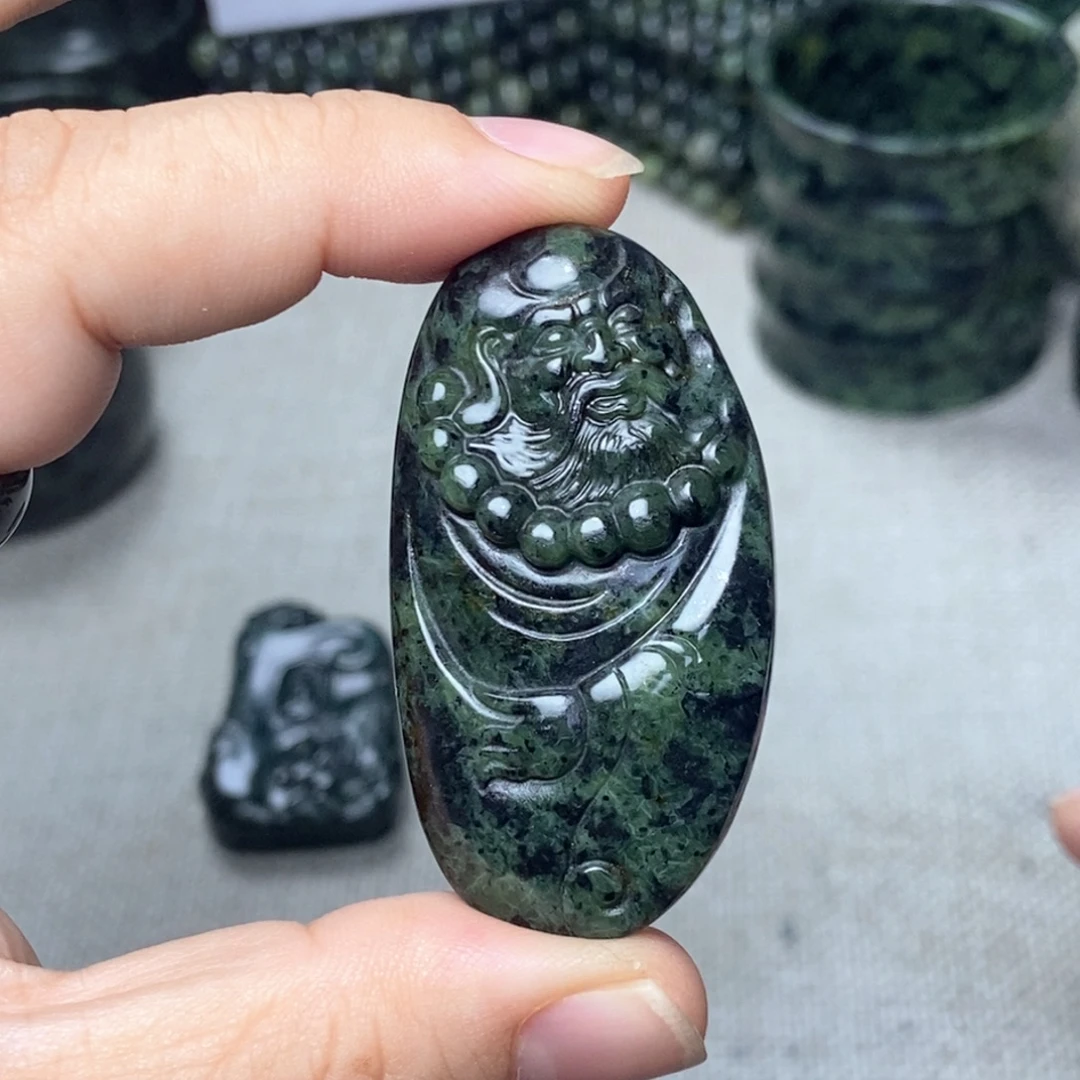 未镶嵌蛇纹石玉钟馗