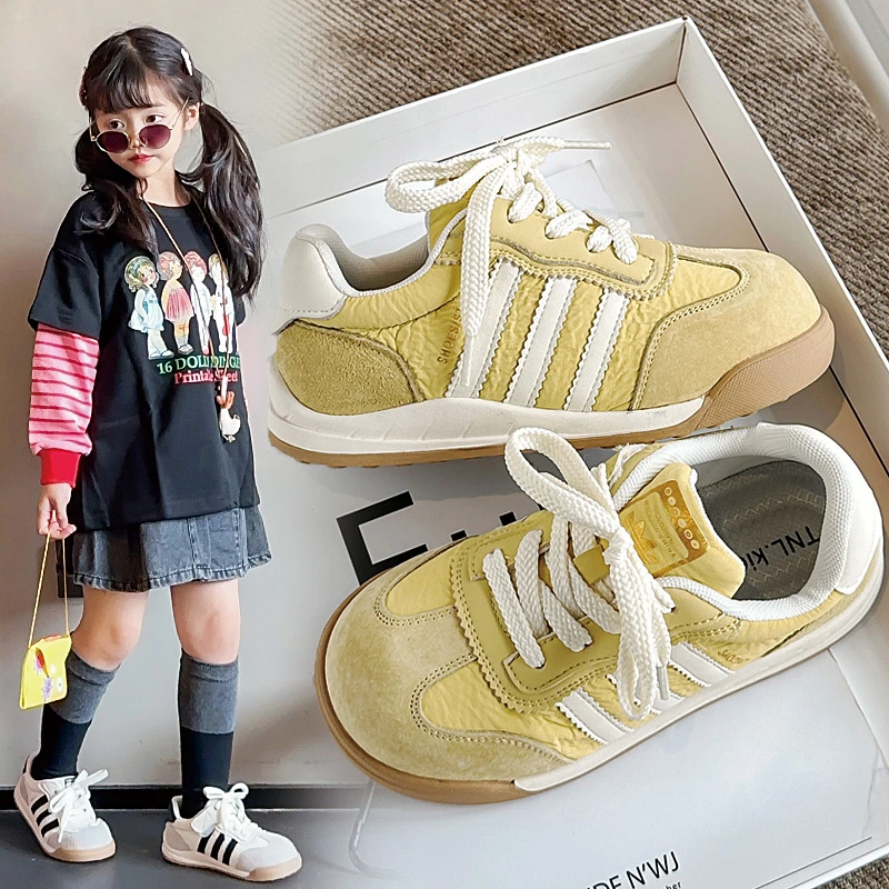 儿童德训鞋2025秋季新款女童休闲板鞋男童爆款运动鞋中大童阿甘鞋