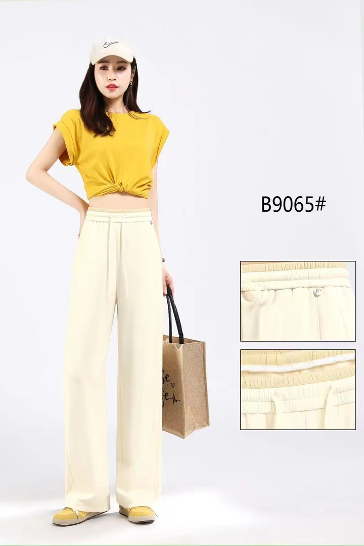 [DK457]2025年春夏季时尚运动百搭宽松简约莫代尔女士阔腿裤