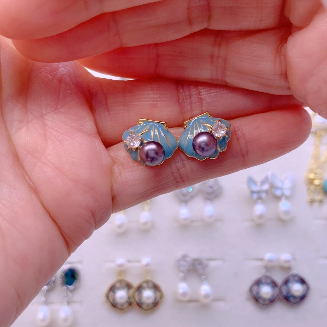 耳饰淡水珍珠合金