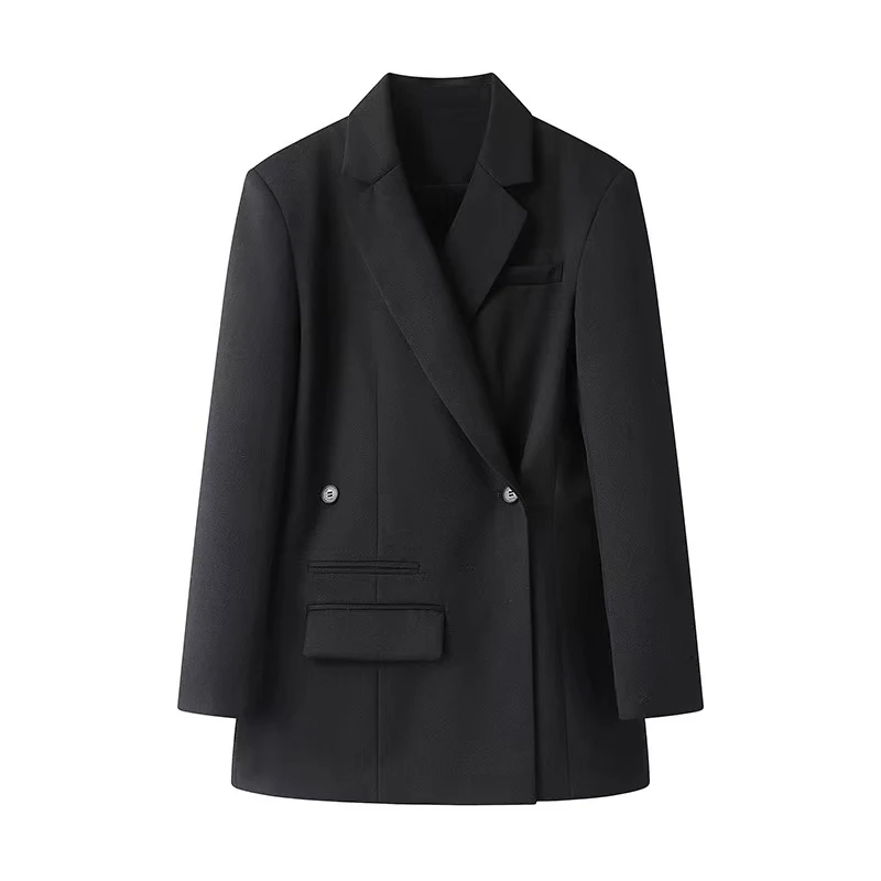 艾家2025春季新款时尚长袖职业休闲西装外套女1320