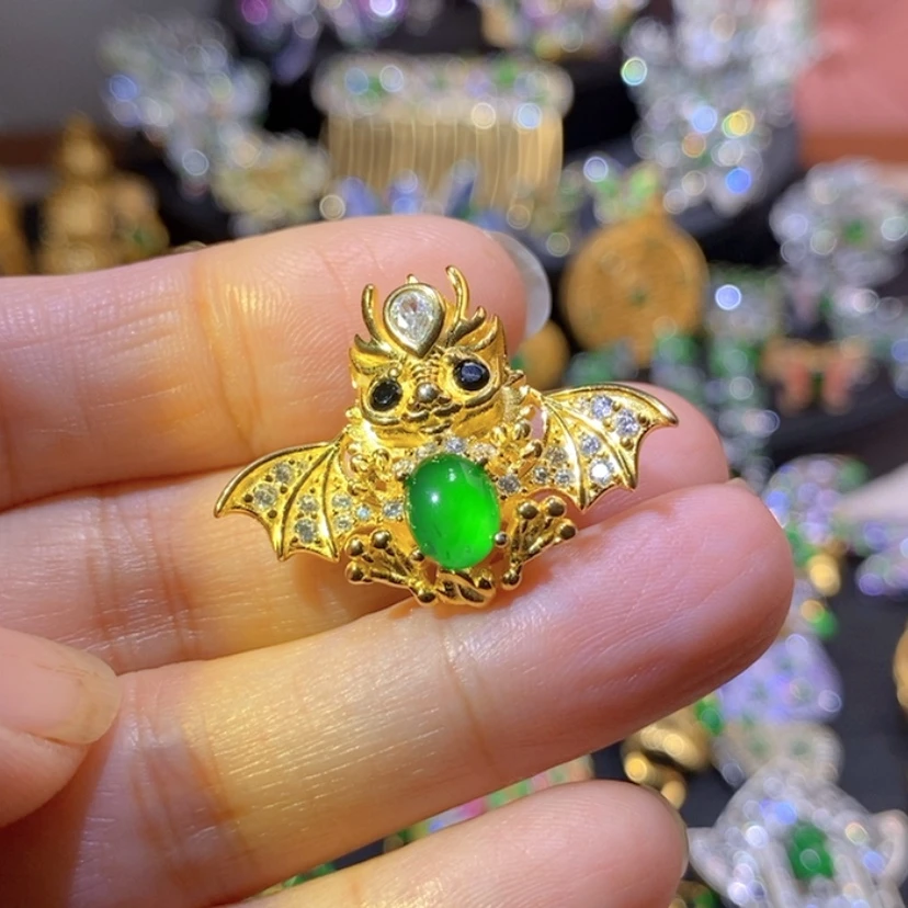 【闪购商品】银S925镶嵌挂件翡翠
