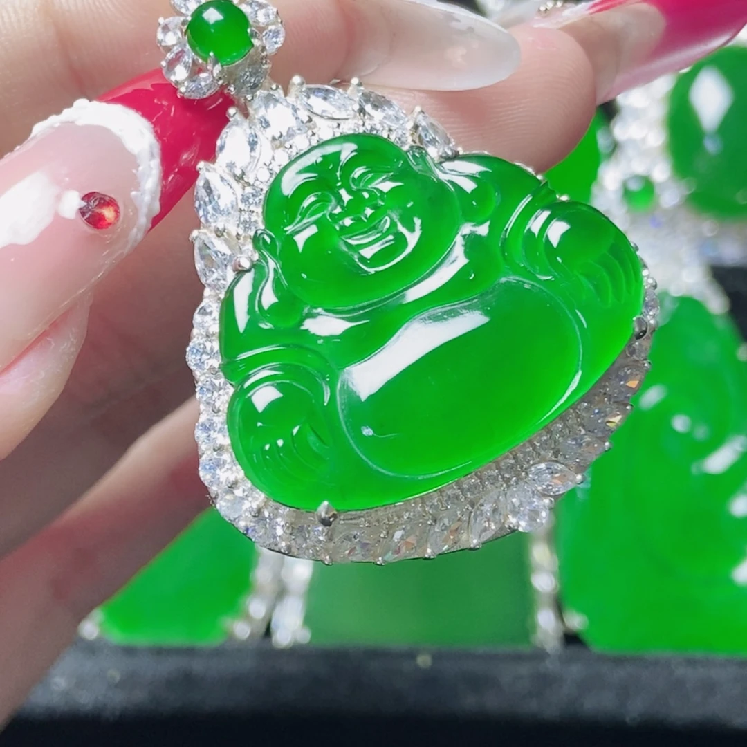 翡翠银S925镶嵌颈饰