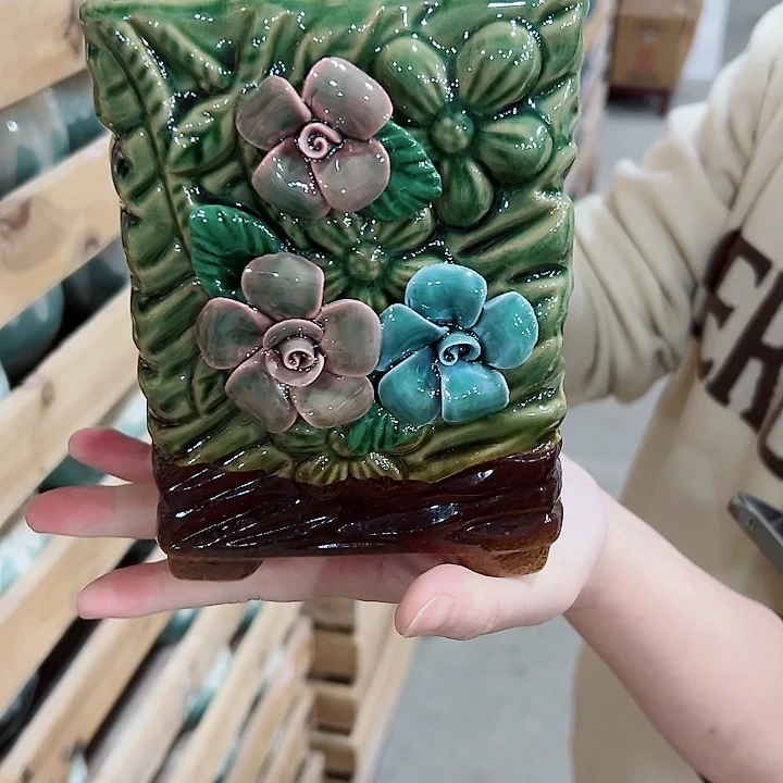 有孔.凑满10元发货多肉陶瓷花盆！
