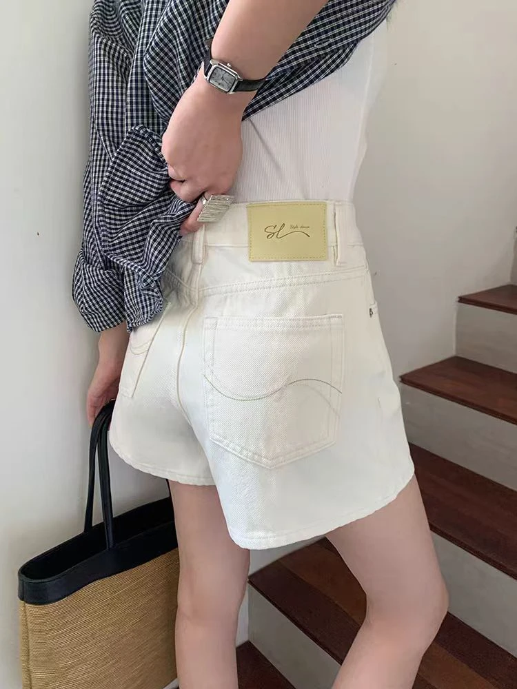 M.Duo【67598】2025夏季时尚百搭显瘦牛仔短裤