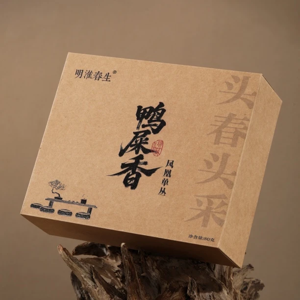 明淮春生凤凰单丛茶鸭屎香80克盒装潮州凤凰山茶叶原产地头春头采