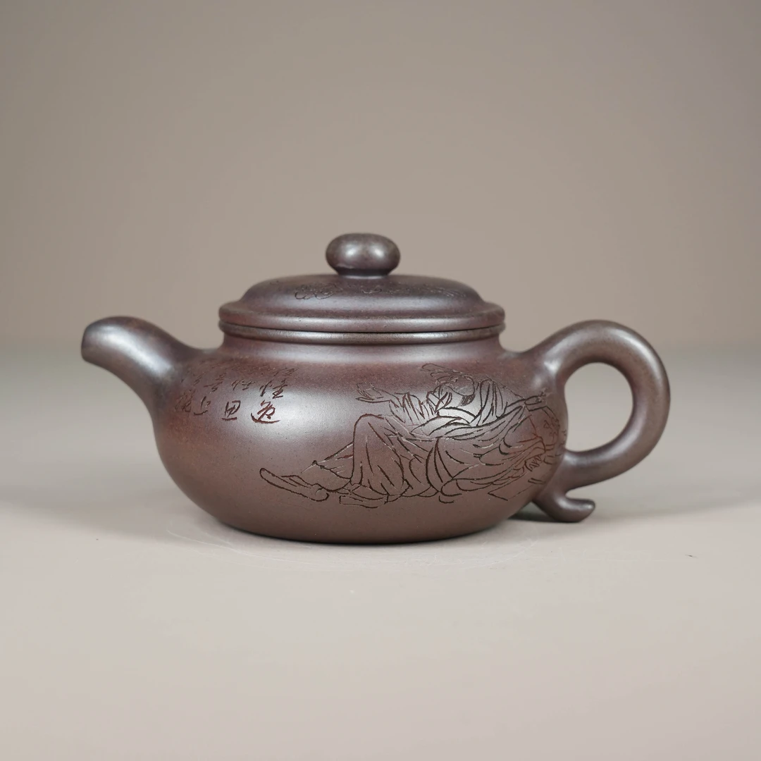 A1890809 仿古壶 紫砂壶 410cc 柴烧紫泥 4