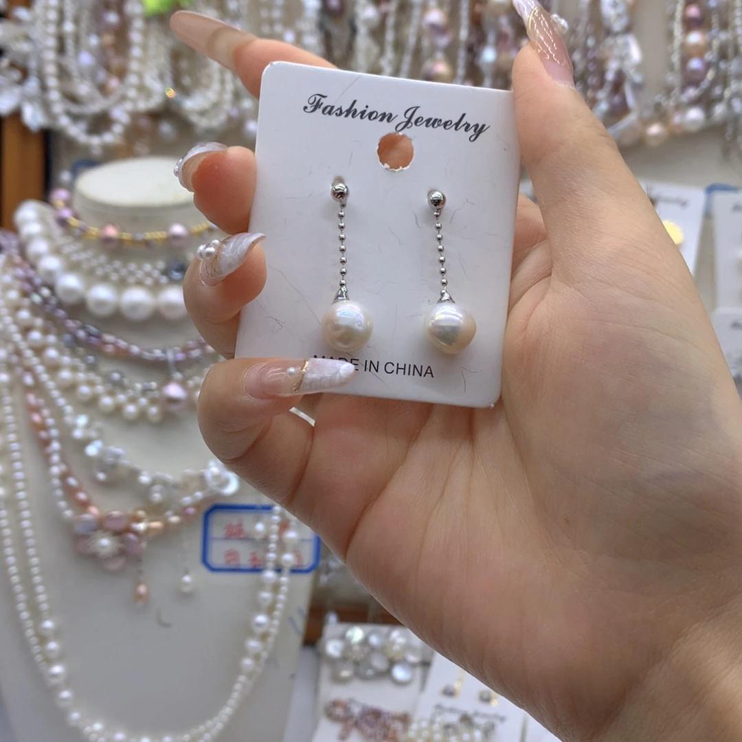 合金淡水珍珠耳饰项链