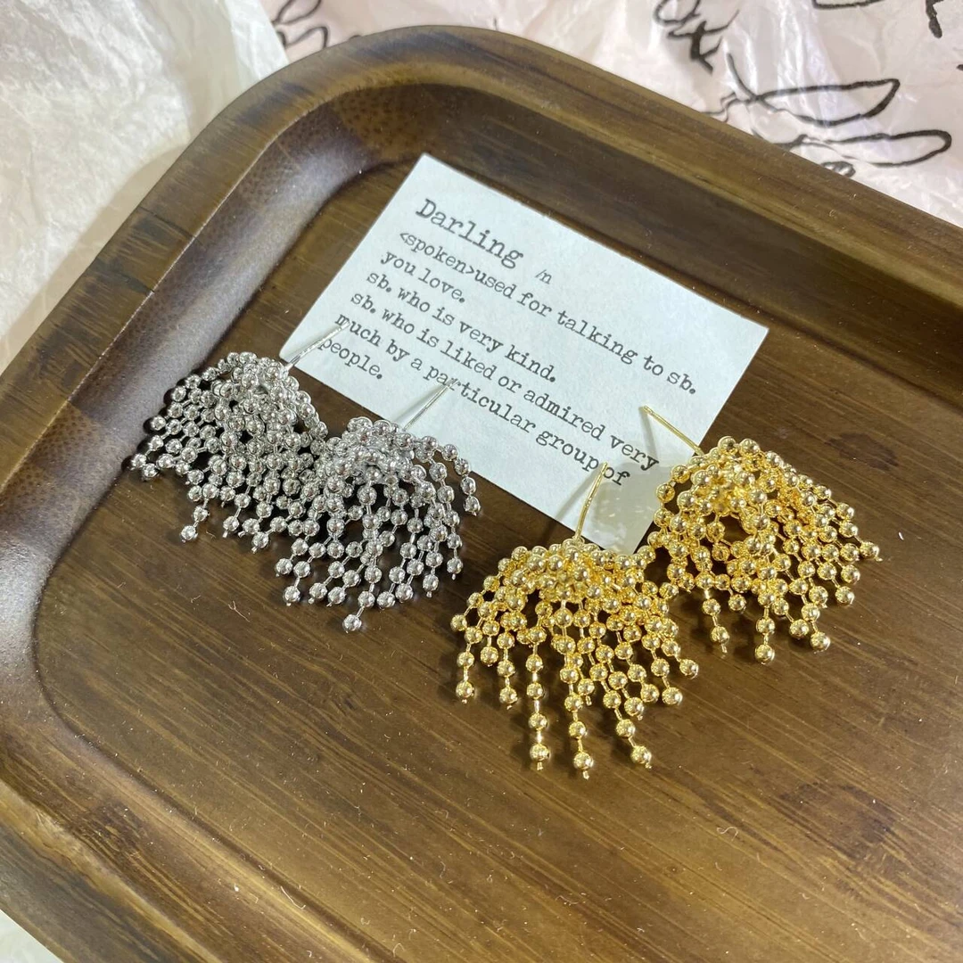 铜合金耳饰 流苏烟花耳饰 4308