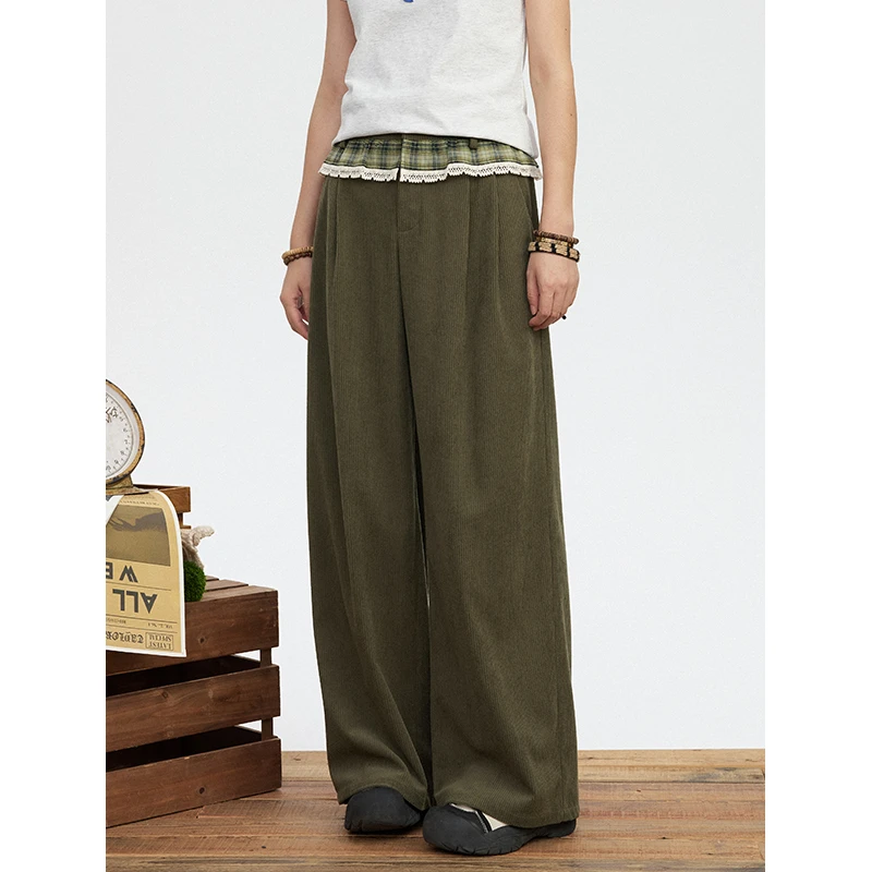 KZ12004长裤高腰阔腿裤常规休闲裤休闲牛仔上衣