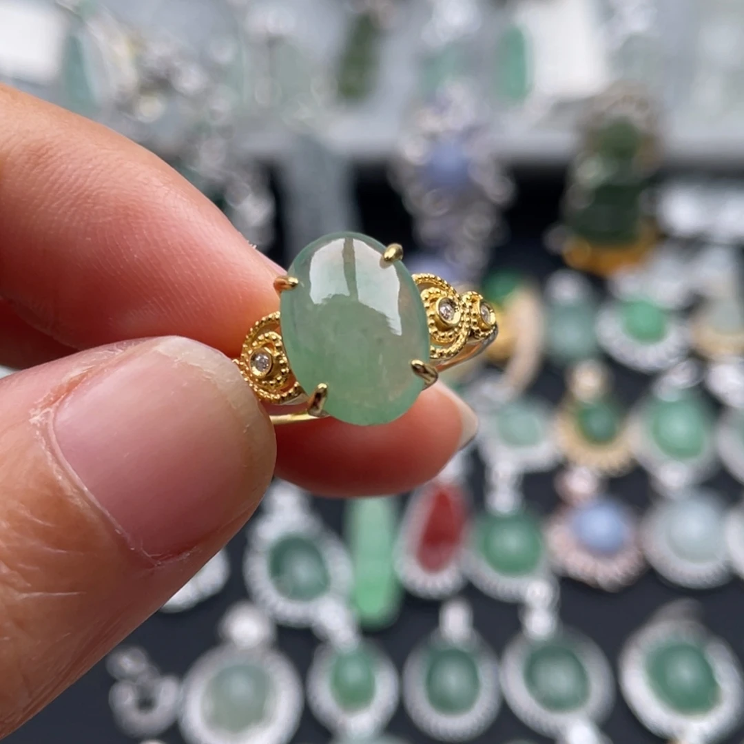 翡翠银S925镶嵌吊坠(不含链)