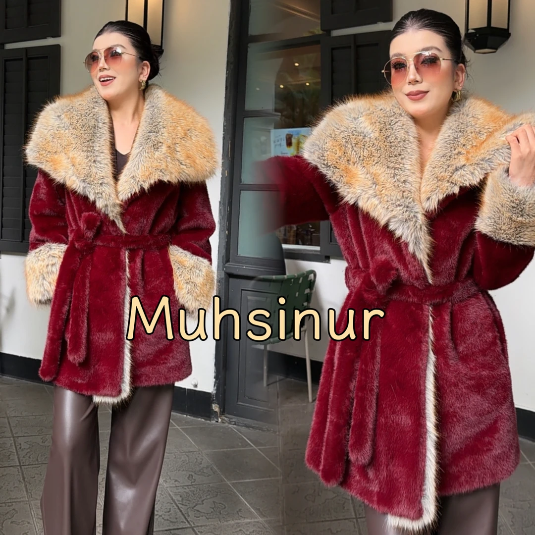 人造皮草 MUHSINUR新款女士皮草0-18