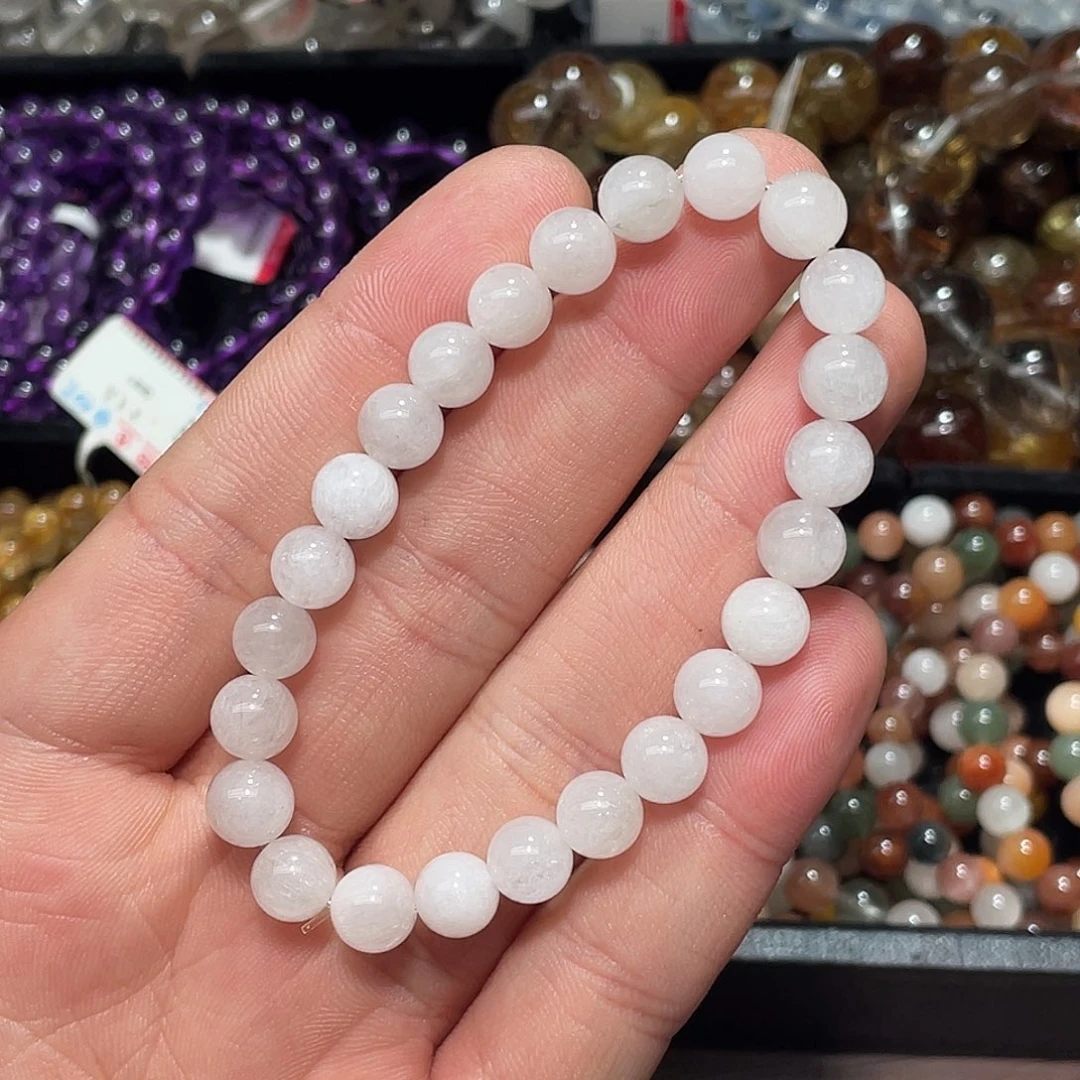 水晶手链未镶嵌白兔毛7.7