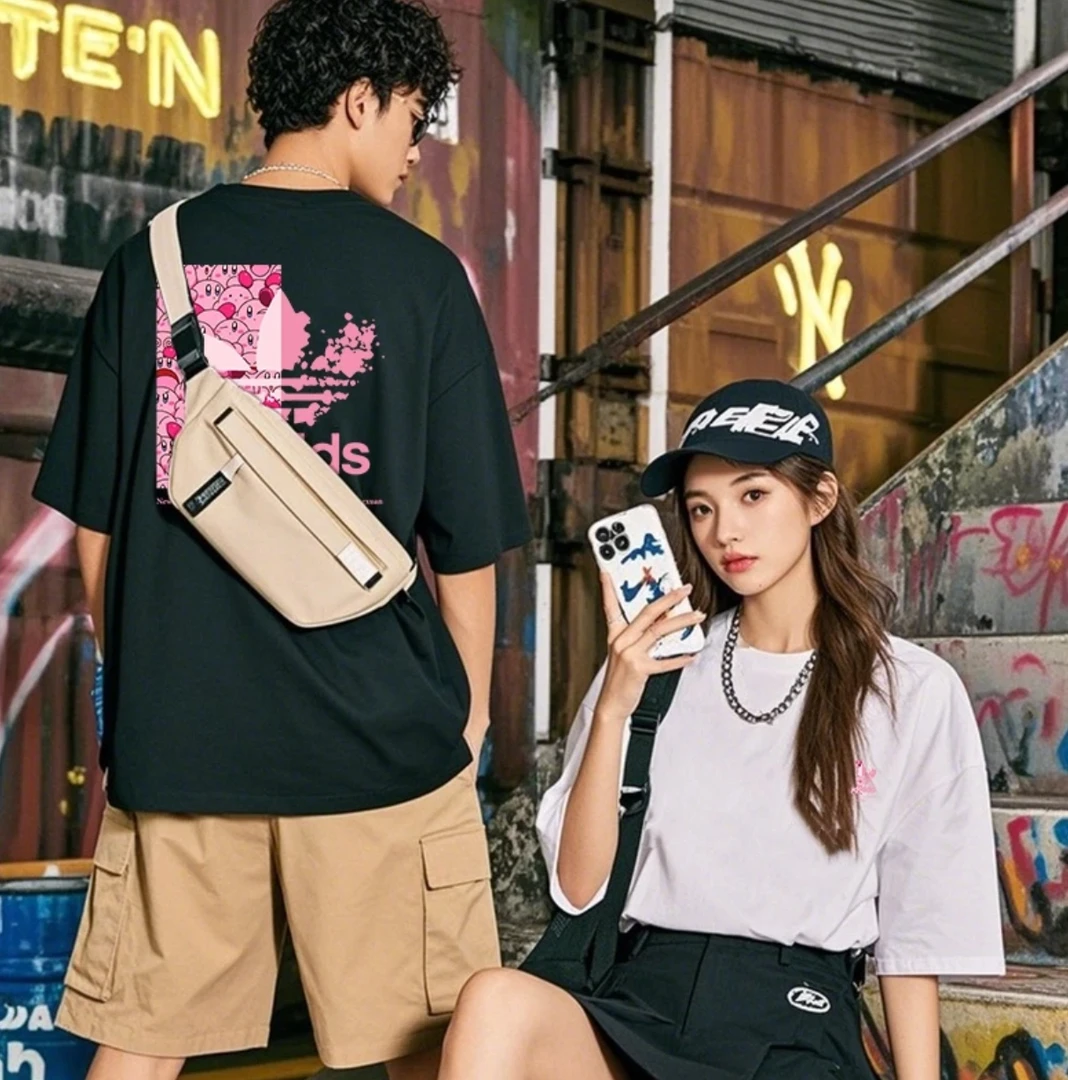 2025款夏季男女同款T恤纯棉休闲圆领潮流时尚T恤百搭上衣07