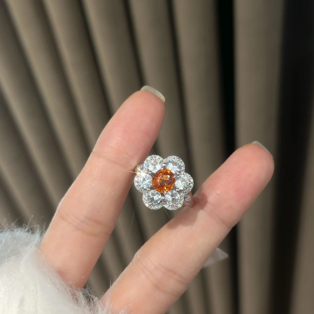【六言精选H】2克拉六瓣花芬达戒指