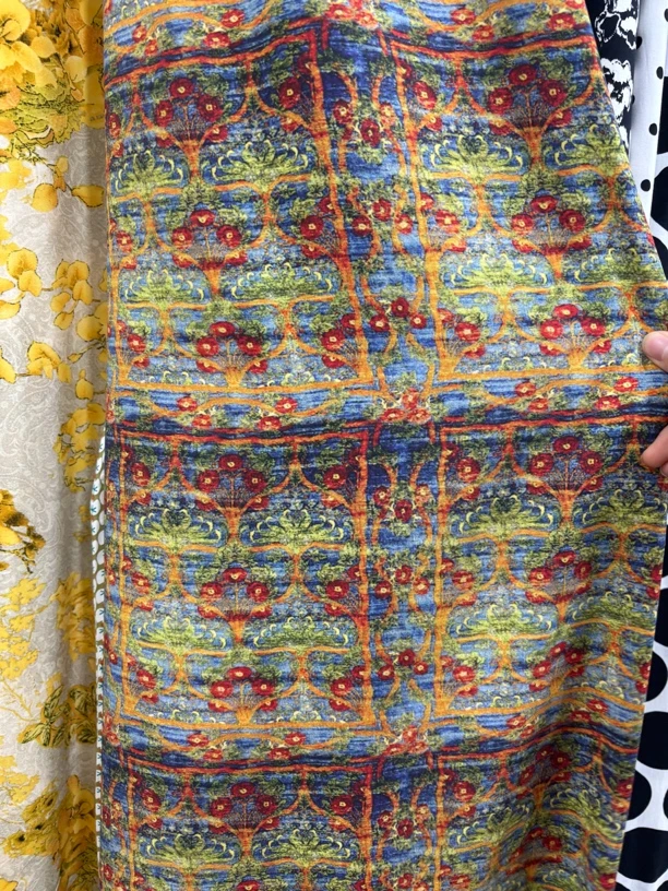 【晓萍推荐】 真丝缎平纹棉绸面料  宫廷民族风