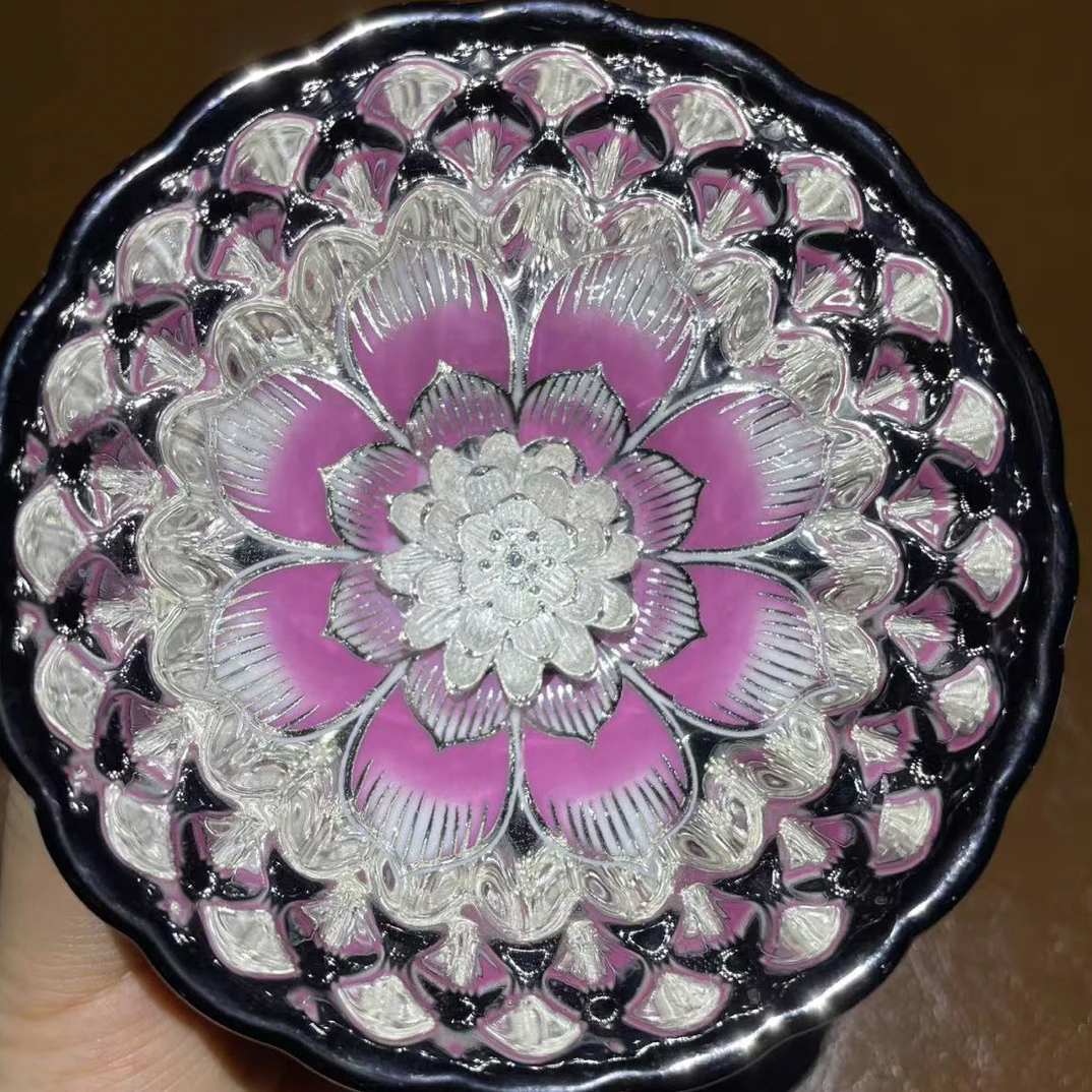 粉色莲花陶瓷杯主人杯品茗杯茶杯水杯喝茶喝水无礼盒a
