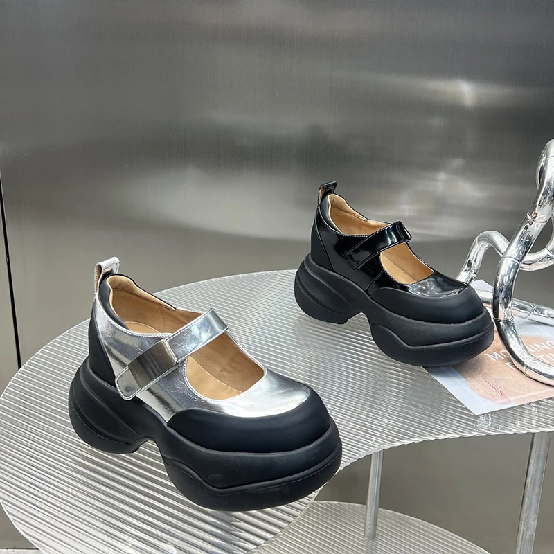 2025圆头内增高玛丽珍女厚底百搭时装单鞋松糕底小个子G9688-22
