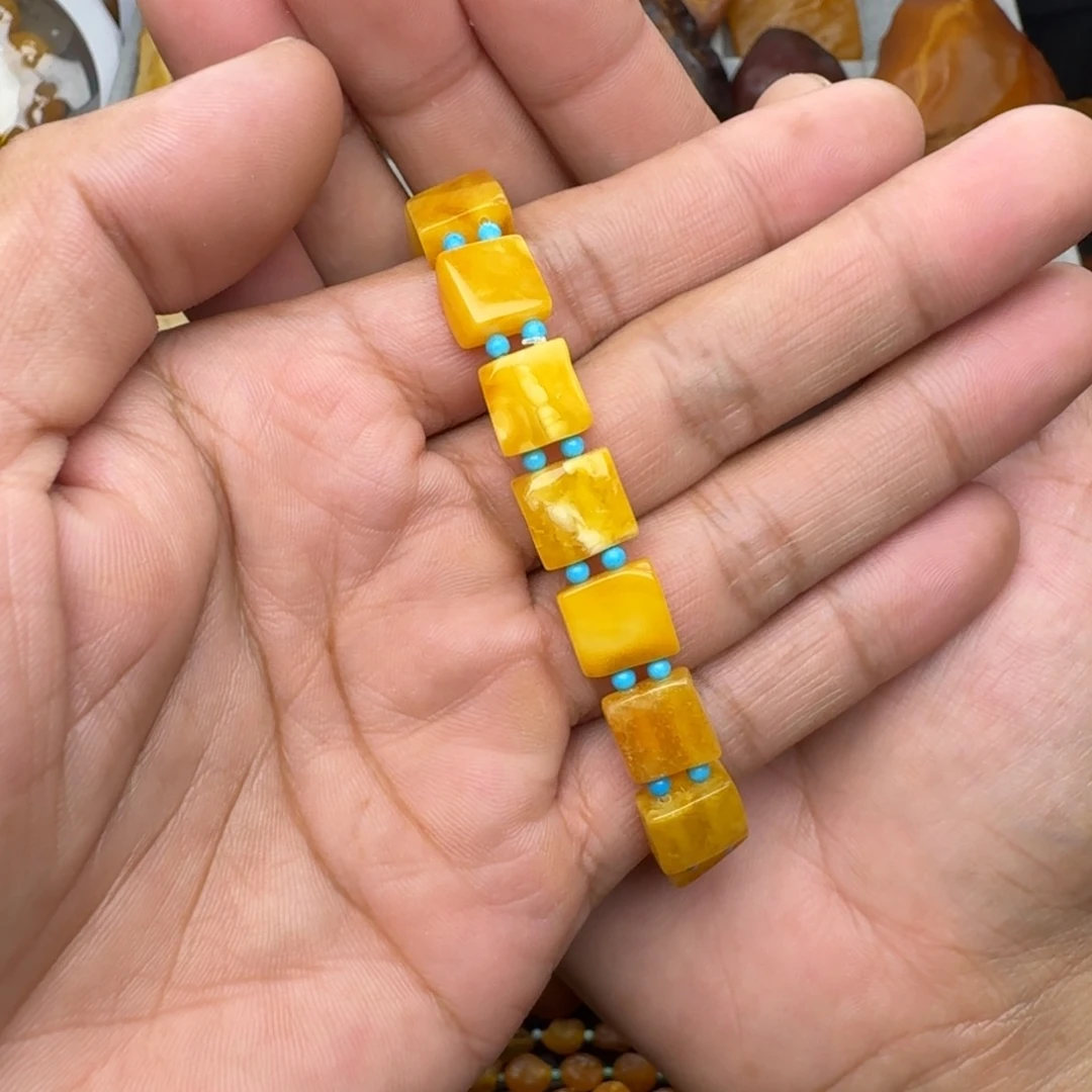 琥珀未镶嵌珠宝奇石天然蜜蜡手串