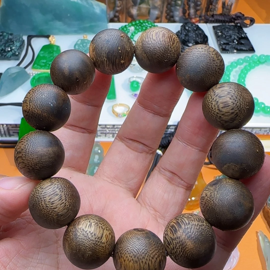 手串沉香【高配】海南绿奇楠99沉18mm手串