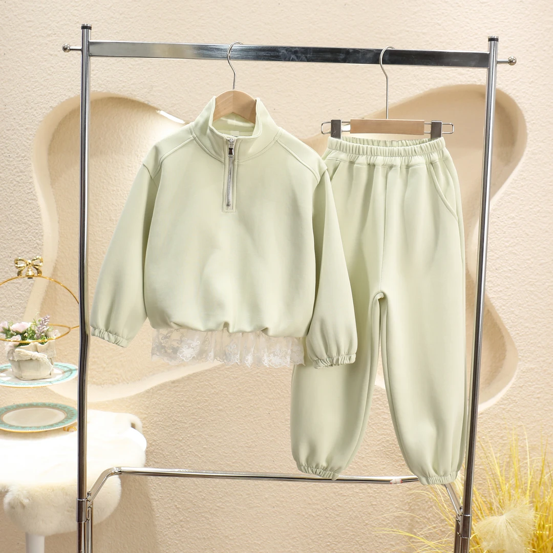 女童2025新款春季洋气儿童卫衣春装时髦女孩大童春季运动休闲套装