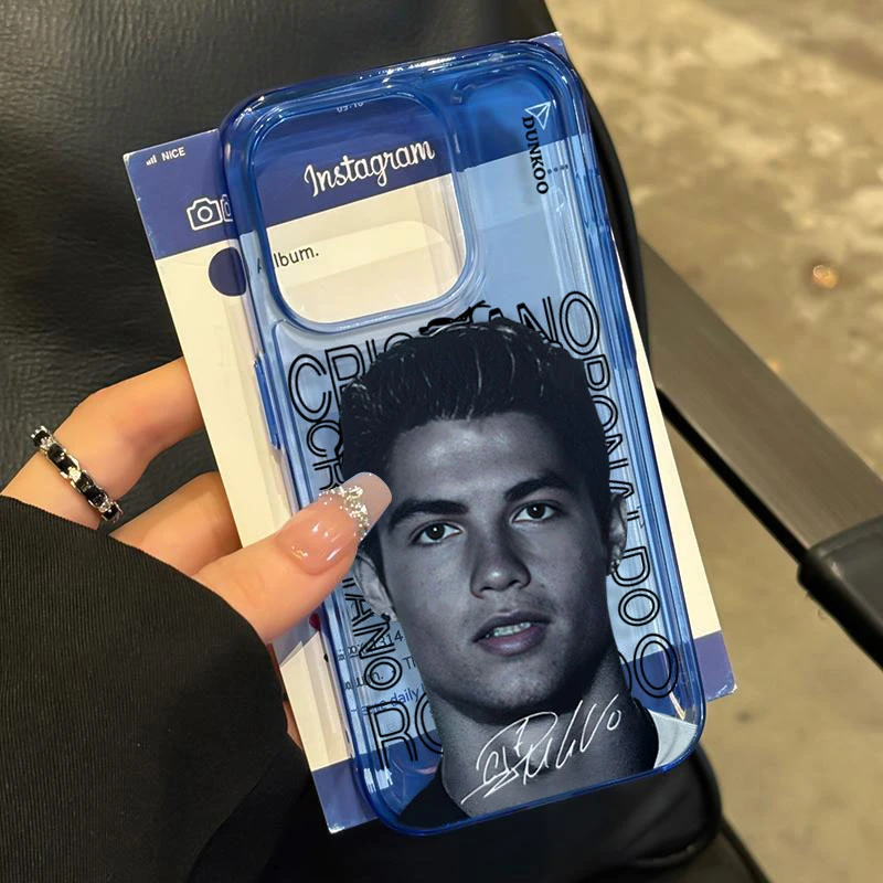 C罗梅西适用iPhone16苹果14_15PROMAX软胶13手机壳12情侣11卡通X
