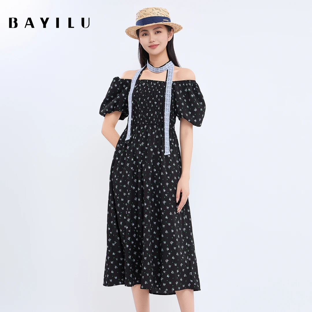 【云云】芭依璐女装夏季法式时尚连衣裙95L7761Z