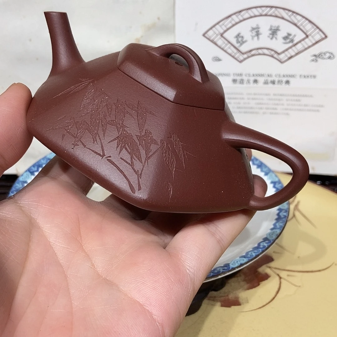 爱***孩茶壶紫砂宜兴紫砂壶底槽清