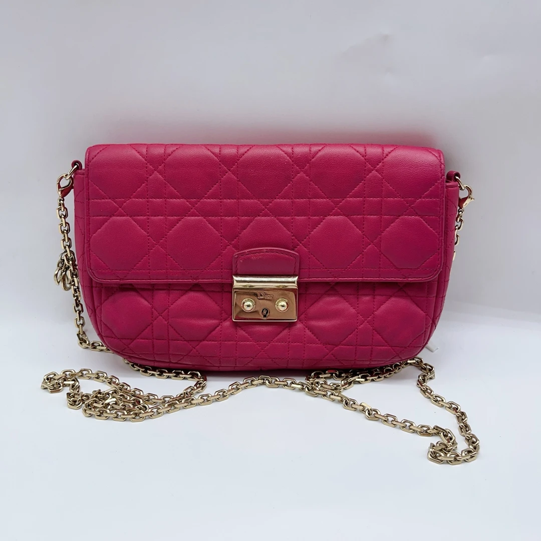 95新 DIOR/迪奥 粉色斜挎包1151 3209