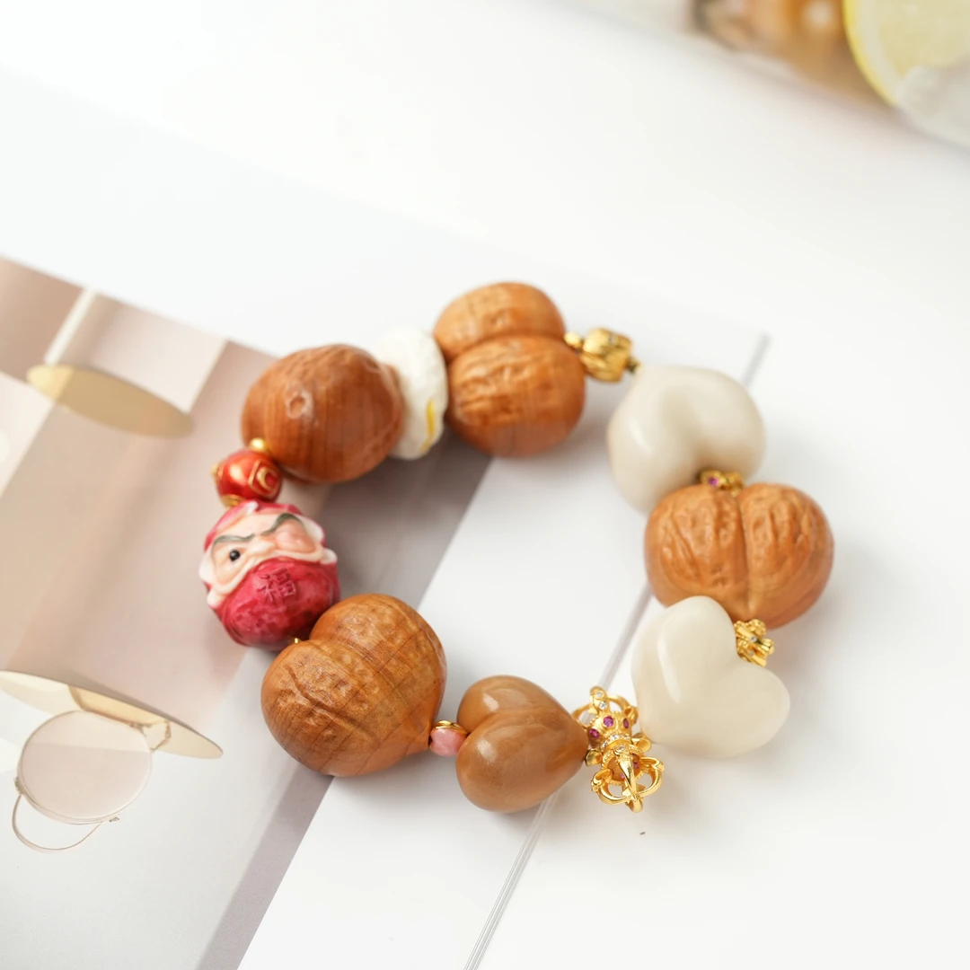小青|手工设计爱心核桃手串多样性发一2158Z