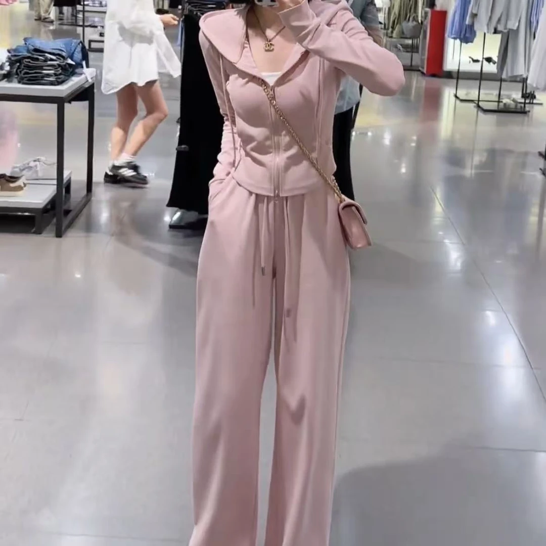 2025春季新款时尚显瘦气质女士网红洋气两件套百搭款D7401