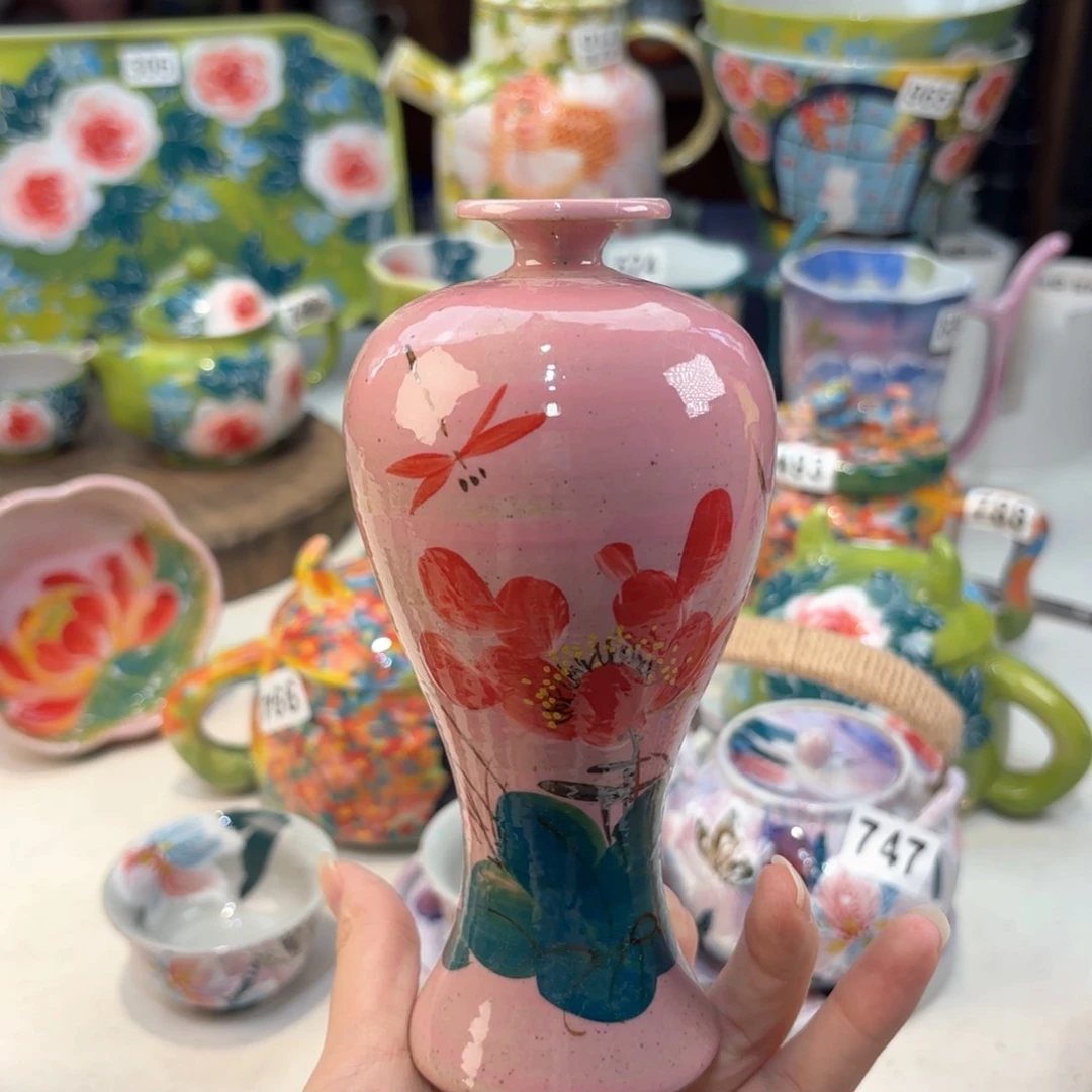 景德镇手绘高温釉下彩陶瓷茶具