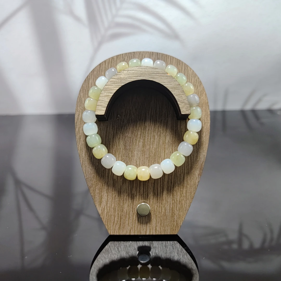 J和田玉多宝桶珠手串（卡8）3216