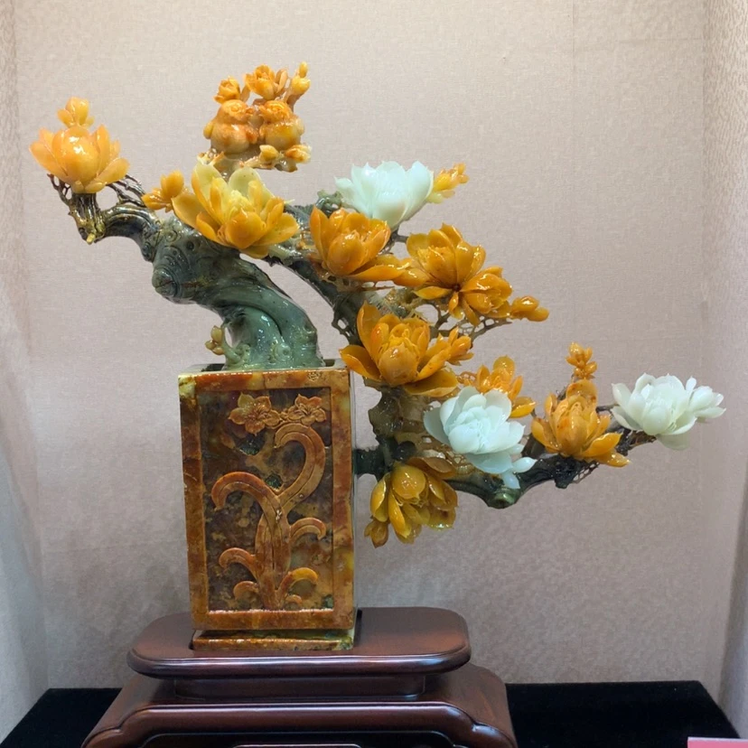 【闪购商品】未镶嵌蛇纹石玉摆件覆膜